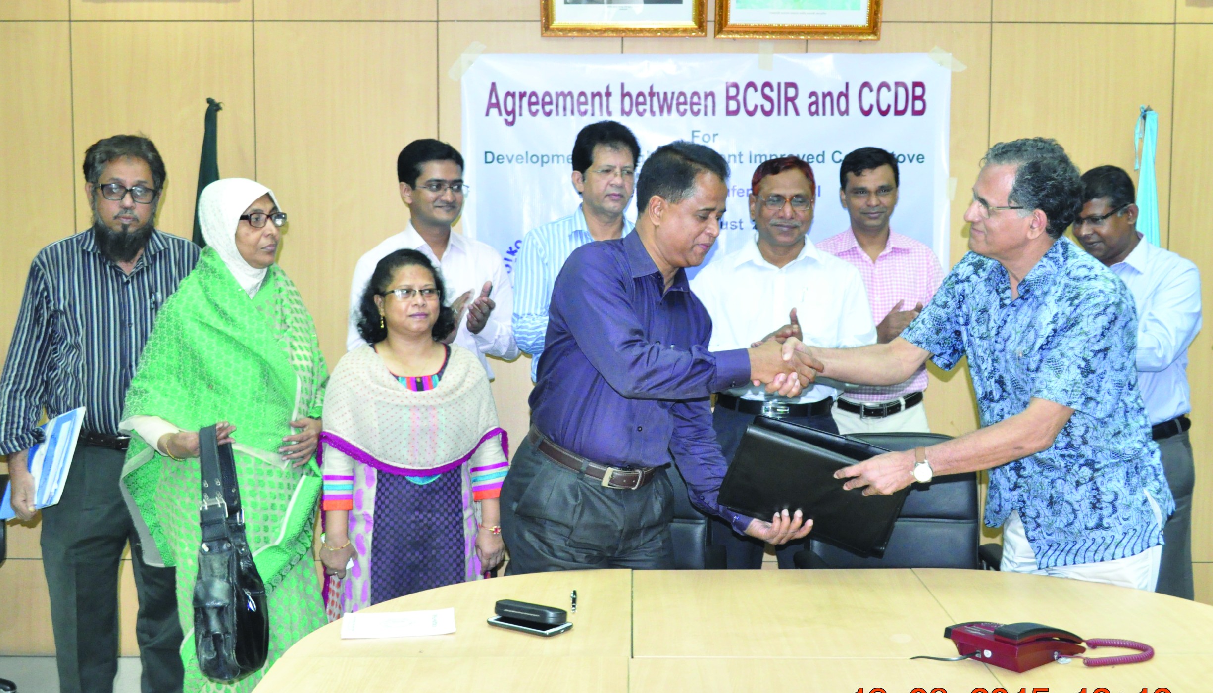 The Chairman is seen present on the occasion of agreement signing ceremony of BCSIR developed Cooking Stove between BCSIR and CCDB.