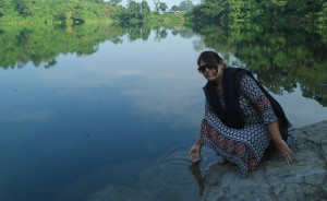 Jahan Ara Begum is seen at Bogalake.
